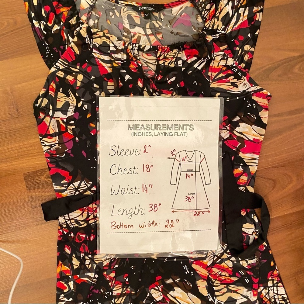Abstract Print Black Dress - Picture 13 of 13